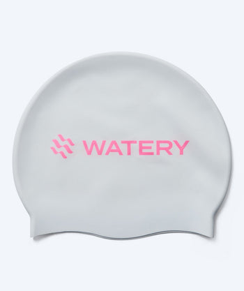 Watery czepek do pływania - Signature Metallic - Biały/różowy