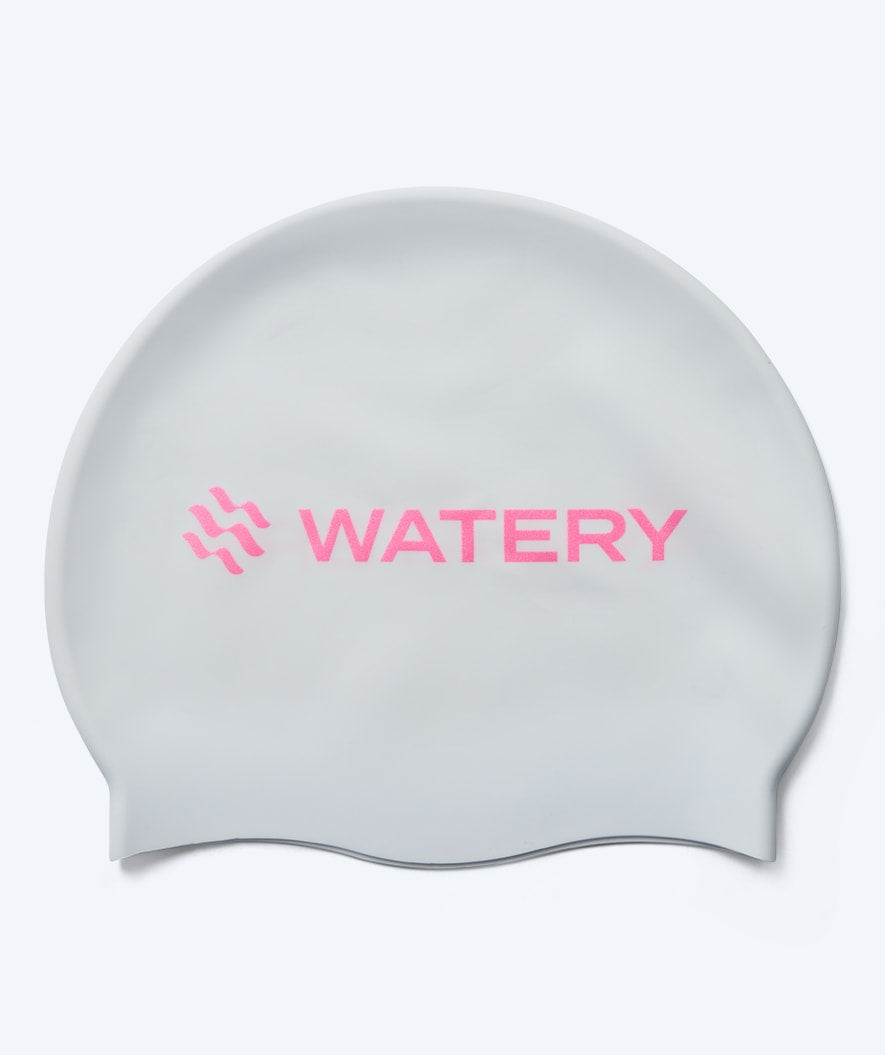 Watery czepek do pływania - Signature Metallic - Biały/różowy
