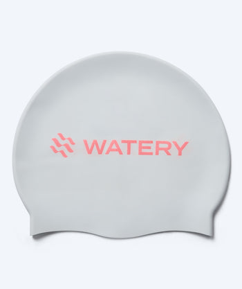 Watery czepek do pływania - Signature Metallic - Biały/jasnoróżowy