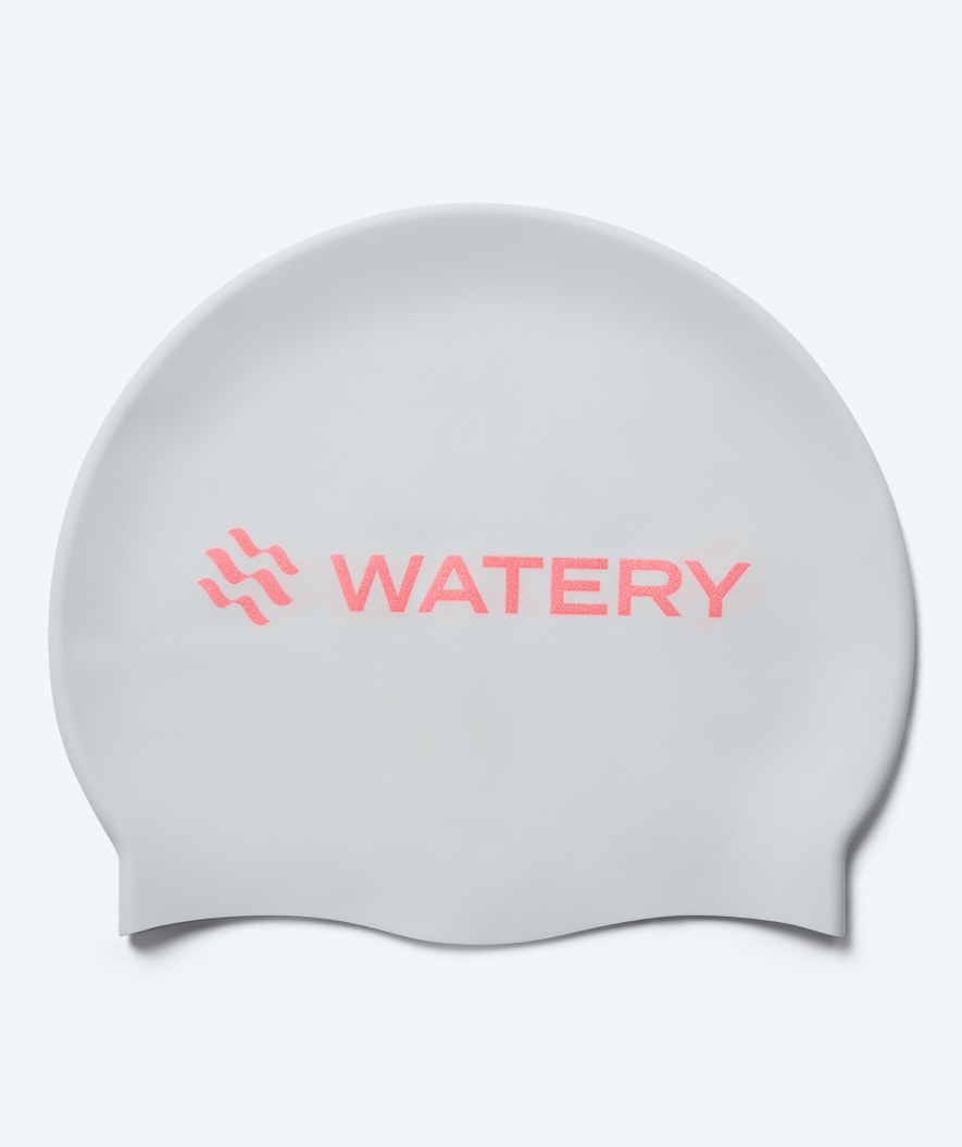 Watery czepek do pływania - Signature Metallic - Biały/jasnoróżowy