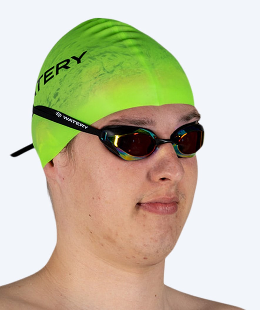 Watery czepek do pływania (od 10 lat) - Signature - Fluo zielony