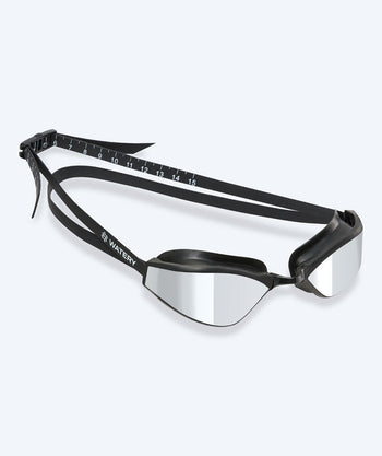 Watery Elite okulary do pływania - Storm Racer Mirror - Czarny/srebrny