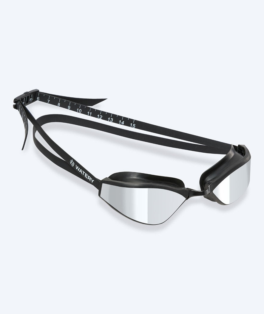 Watery Elite okulary do pływania - Storm Racer Mirror - Czarny/srebrny