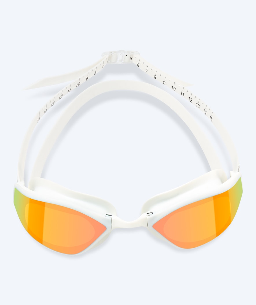 Watery Elite okulary do pływania - Storm Racer Mirror - Biały/złoty