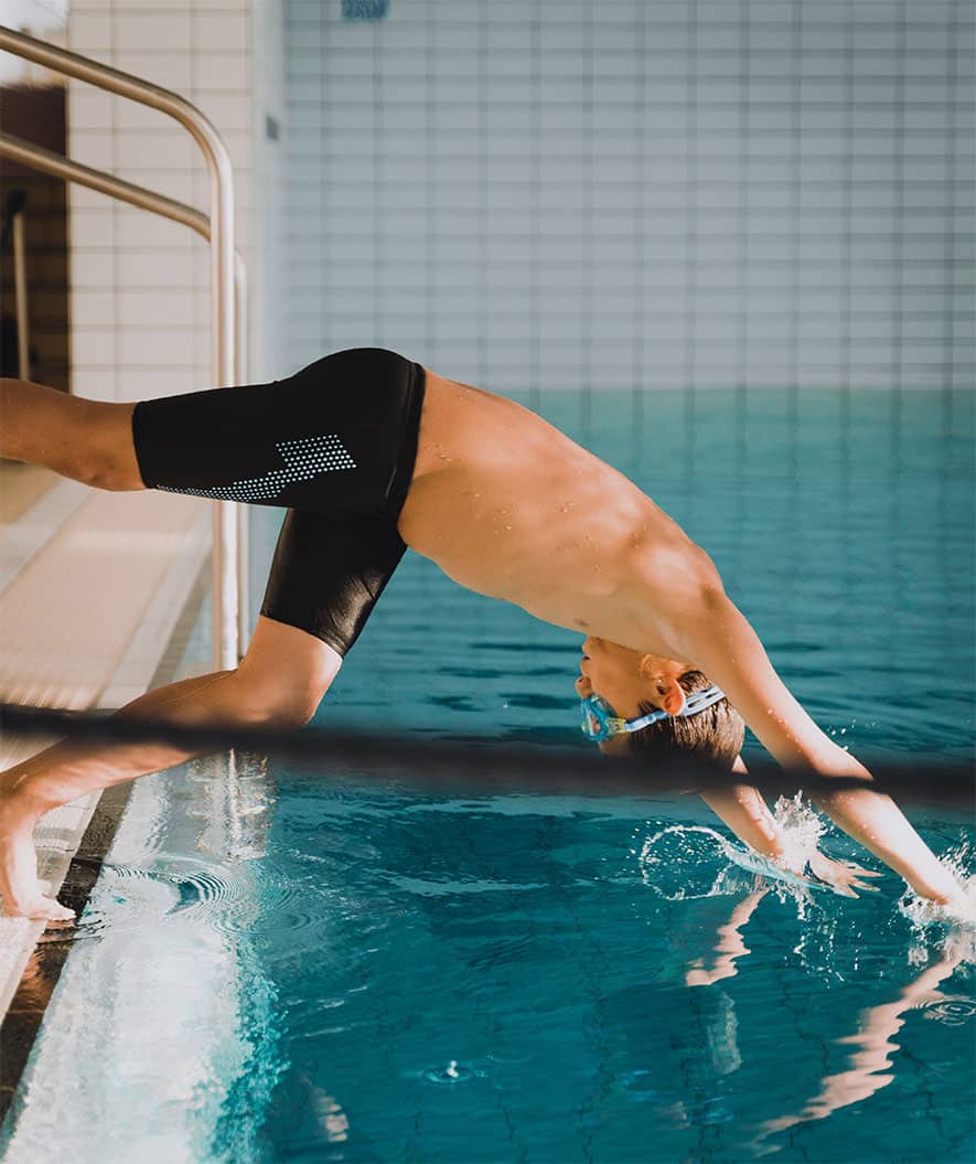 Watery długie kąpielówki dla chłopców - Surfy Eco - Blue Picks