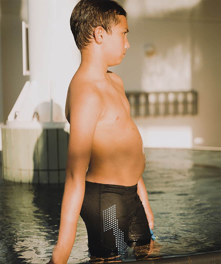 Watery długie kąpielówki dla chłopców - Surfy Eco - Blue Picks