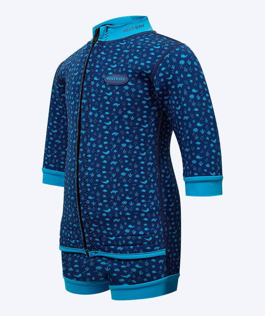 Watery pianka pływacka dla niemowląt - Tropical Wrap'n Nappy - Atlantic Blue