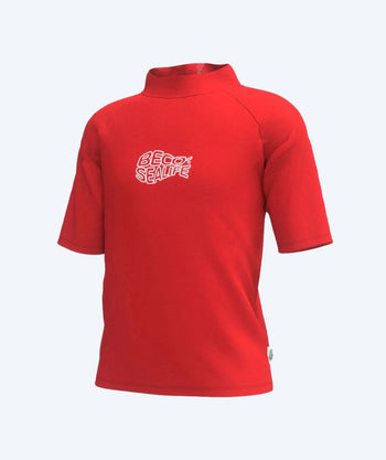 Beco koszulka UV dla dzieci - Sealife z krótkimi rękawami Rashguard - Czerwony