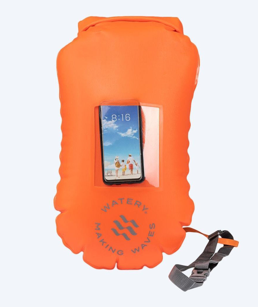 Watery bojka asekuracyjna do pływania - Window PVC 28L - Pomarańczowy