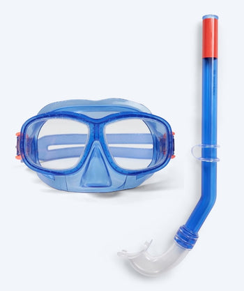 Watery zestaw maska + rurka do snorkelingu dla dzieci (4-10 lat) - Wyre - Ciemnoniebieski