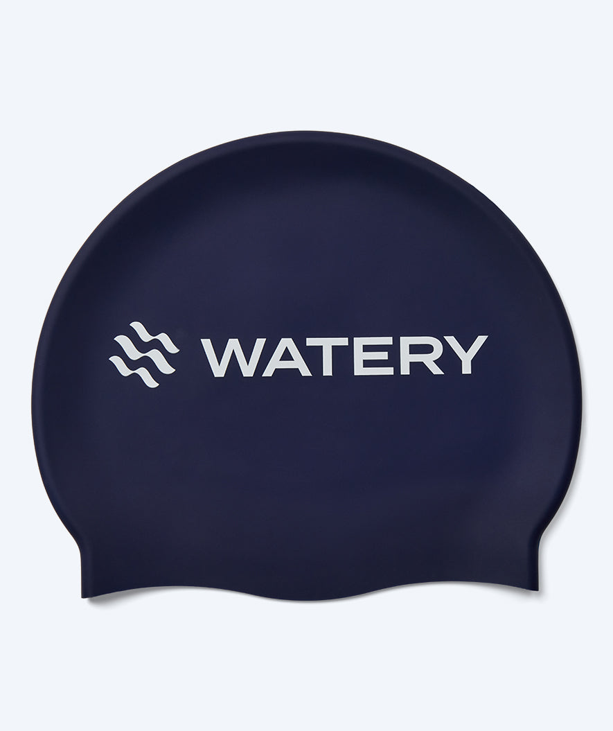 Watery czepek do pływania dla dzieci (3-10) - Signature - Ciemnoniebieski