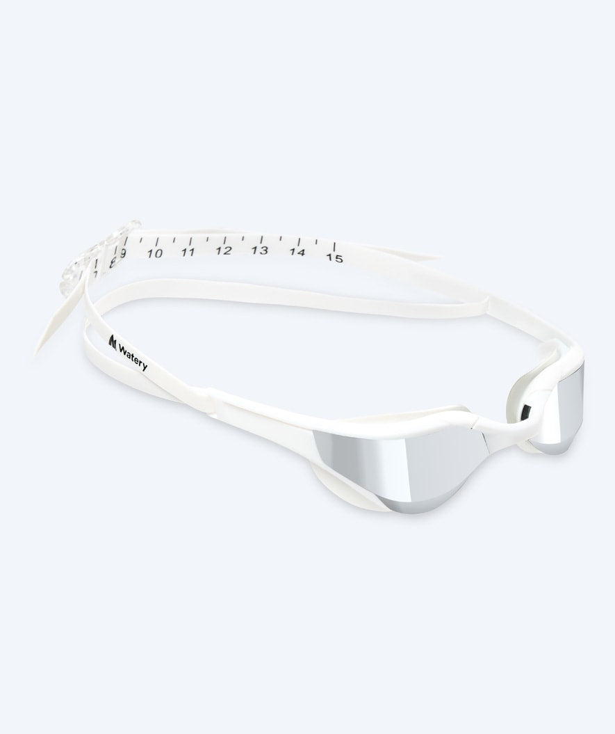 Watery okulary do pływania - Instinct Elite Mirror - Biały/srebrny