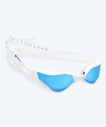 Watery okulary do pływania - Instinct Ultra Mirror - Biały/Niebieski