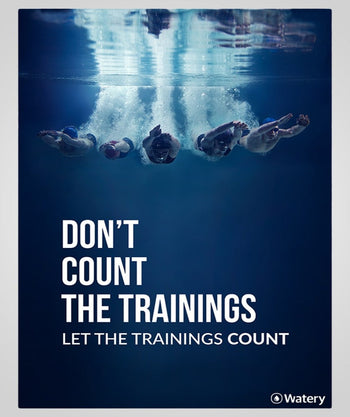 Watery plakat pływacki - Let The Trainings Count