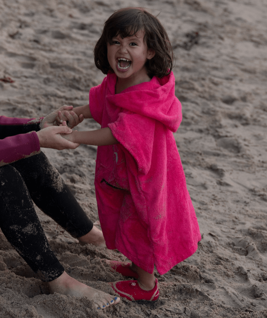 Watery ponczo kąpielowe dla dzieci (1-6) - Bawełna - Ciemnoniebieskie