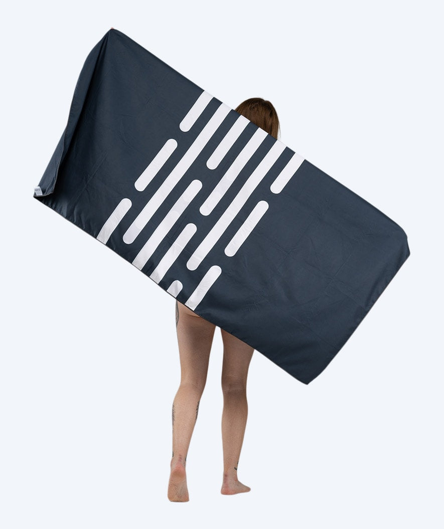 Watery ręcznik z mikrofibry (160 x 80 cm) - Eco Nebraska - Ciemnoniebieski