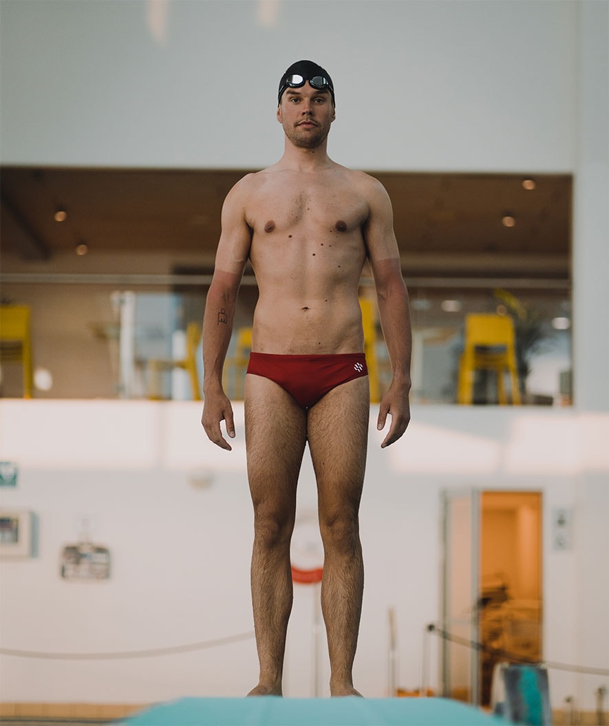 Watery slipy kąpielowe dla mężczyzn - Budgie Eco - Czerwony