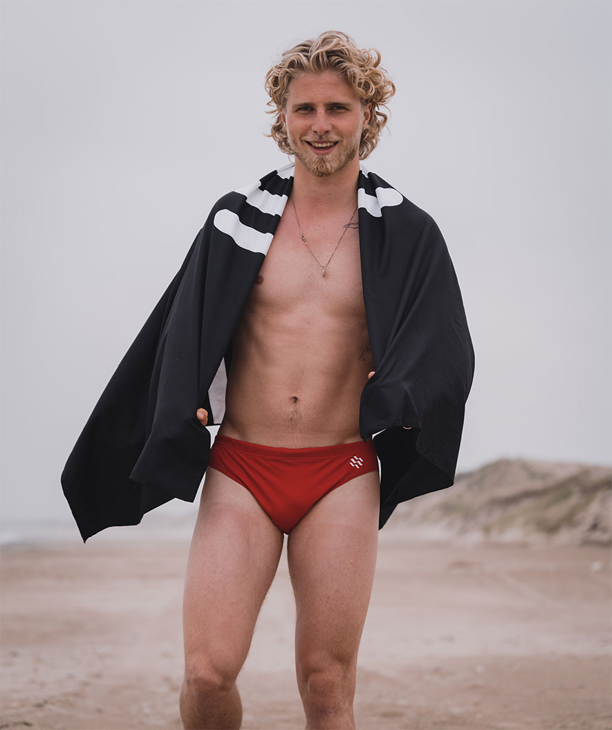 Watery slipy kąpielowe dla mężczyzn - Budgie Eco - Czerwony