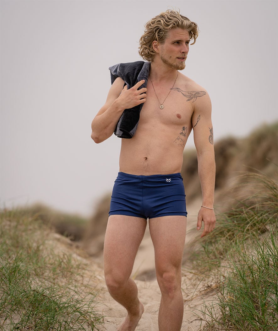 Watery bokserki kąpielowe dla mężczyzn - Flaming Vegas Eco - Ciemnoniebieski