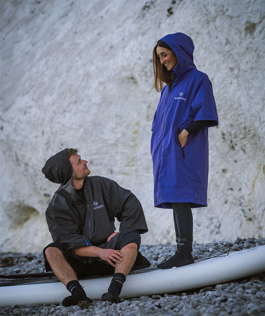 Watery Surf poncho - Wodoodporny - Czarny
